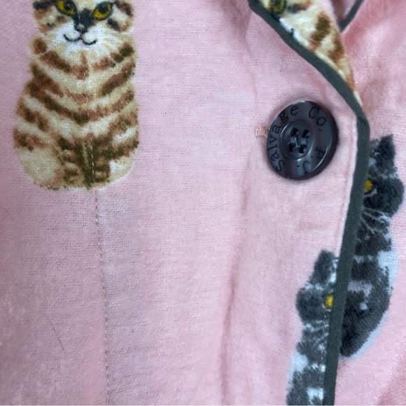 NWT PJ Salvage Meow & Furever Flannel Pajama Top - Picture 8 of 10